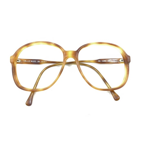 Al Lee Opt Tortoise Brown Oversize Eyeglasses Frames 54-18 140 USA Designer - Picture 12 of 12